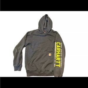 Carhartt Original Fit Hoodie Sweatshirt Men’s Small Navy Workwear Pullover